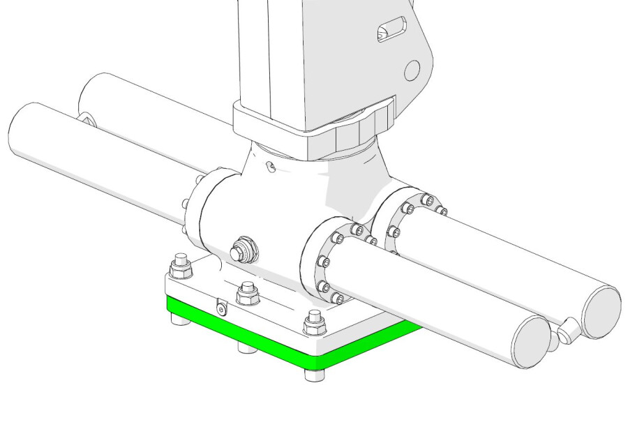 Counter plate for turning device - PL