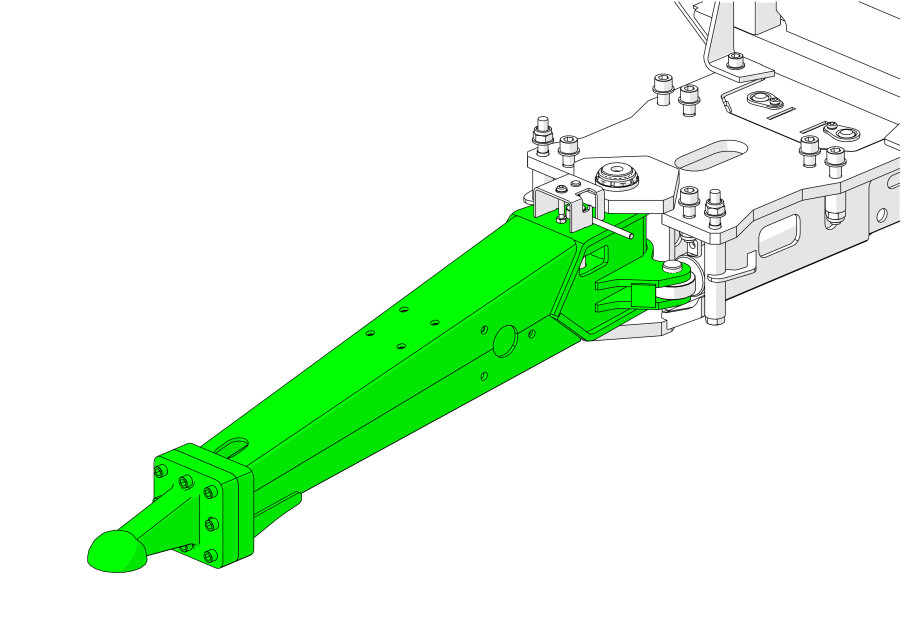 K-80 low type drawbar with hitch - C8