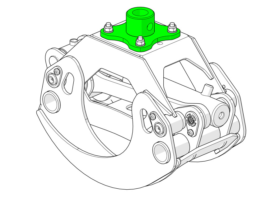 Adapter for axle type rotator - HF1