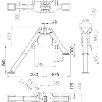 Support legs A type - B3